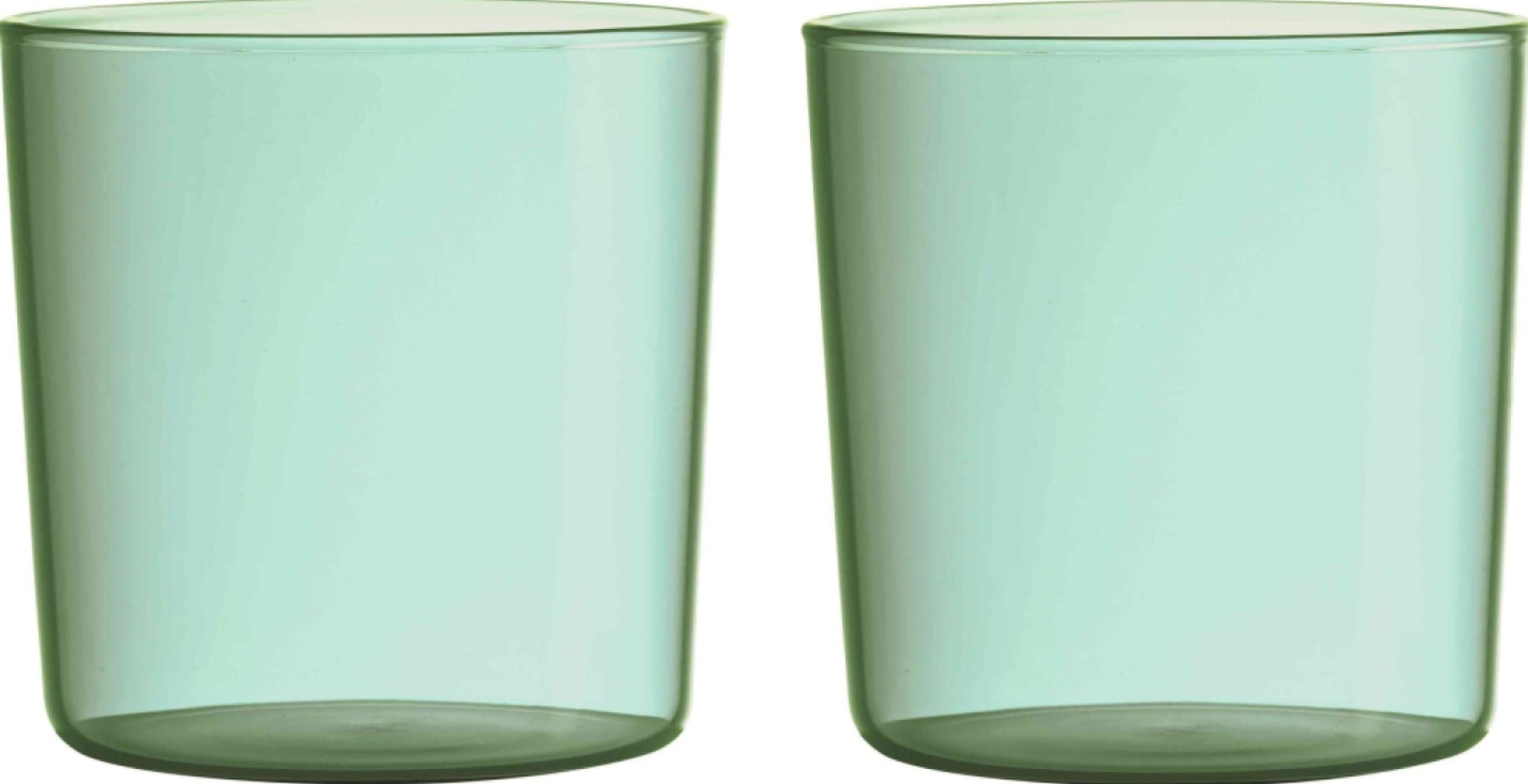 Design Letters Kids Colored Eco Drinking Glass Set of 2, Green