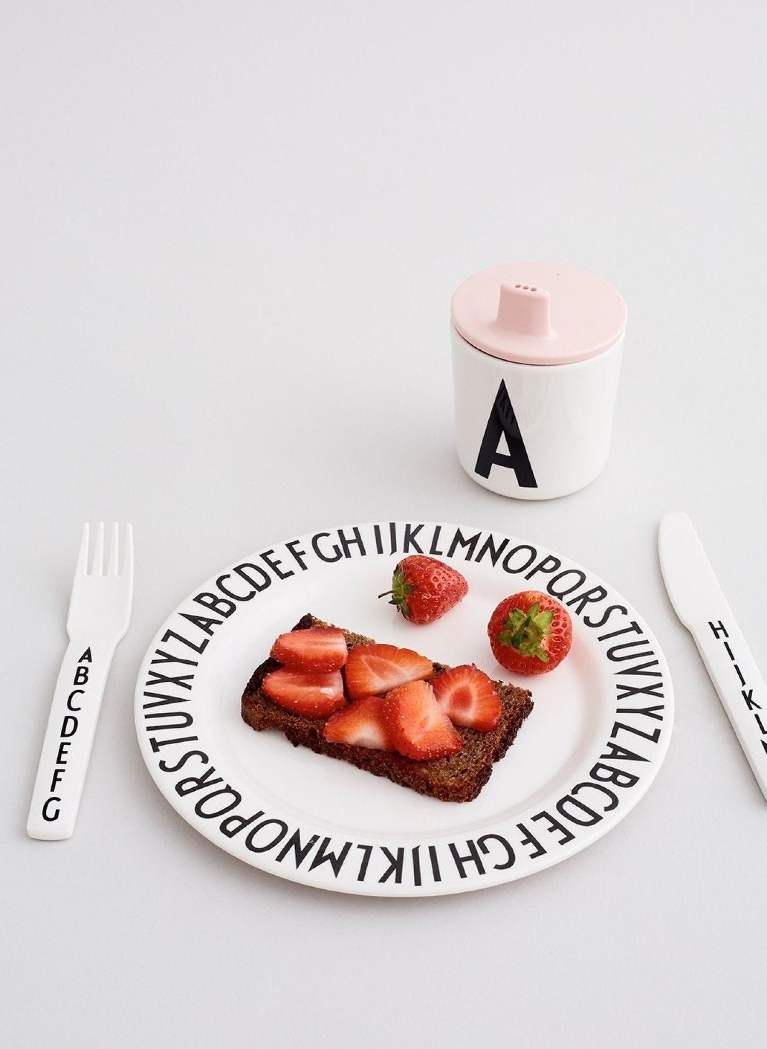 Design Letters Drinking Lid for Abc Melamine Cup, Black