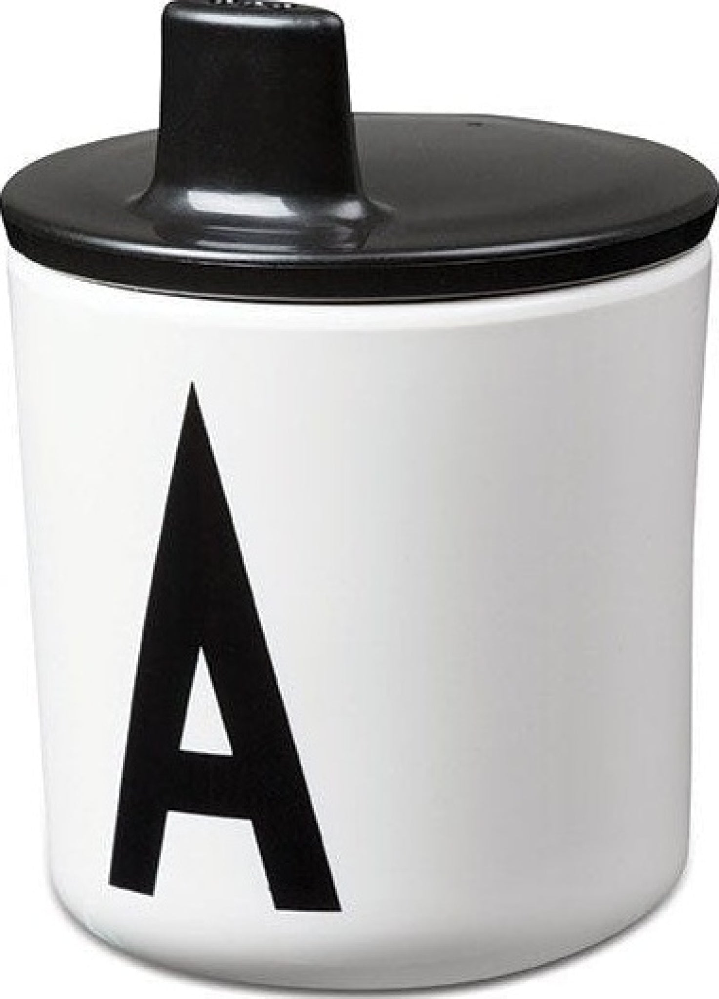 Design Letters Drinking Lid for Abc Melamine Cup, Black