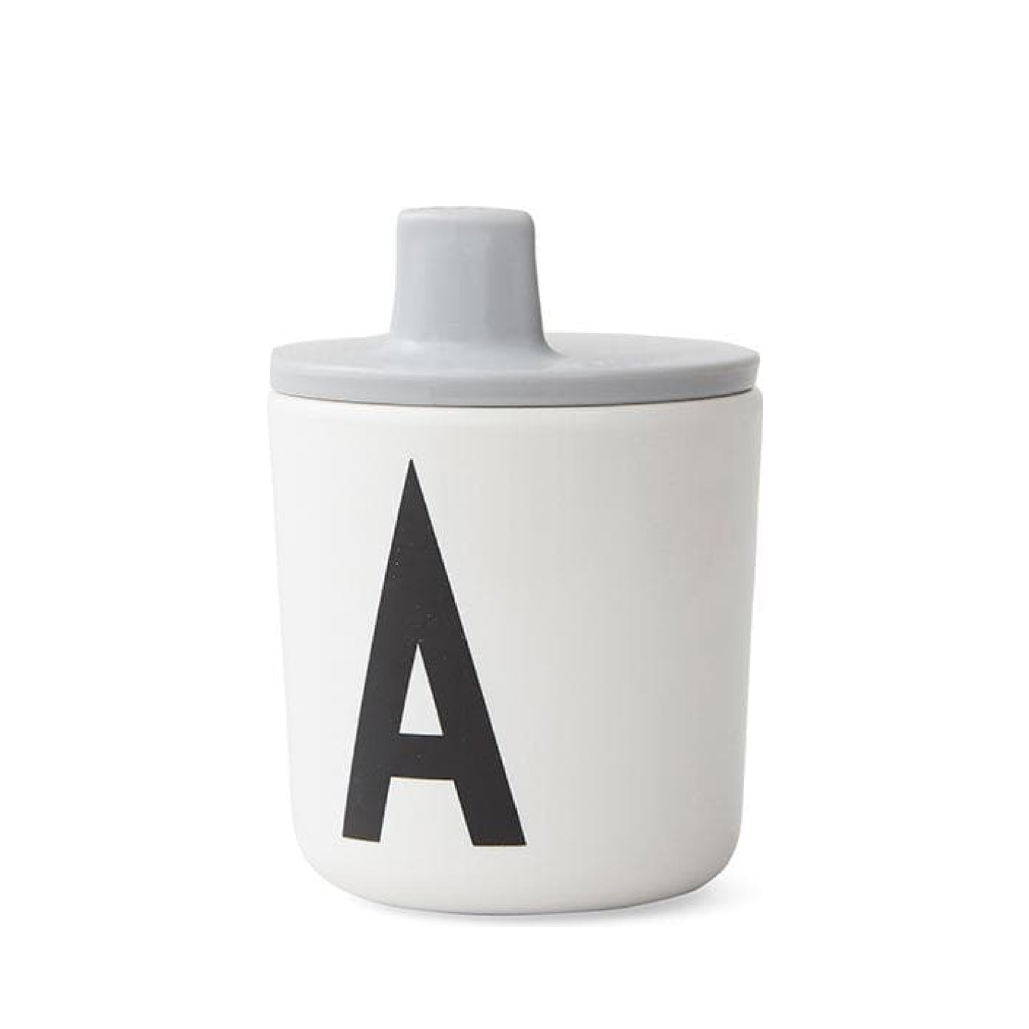 Design Letters Drinking Lid for Abc Melamine Cups, Gray