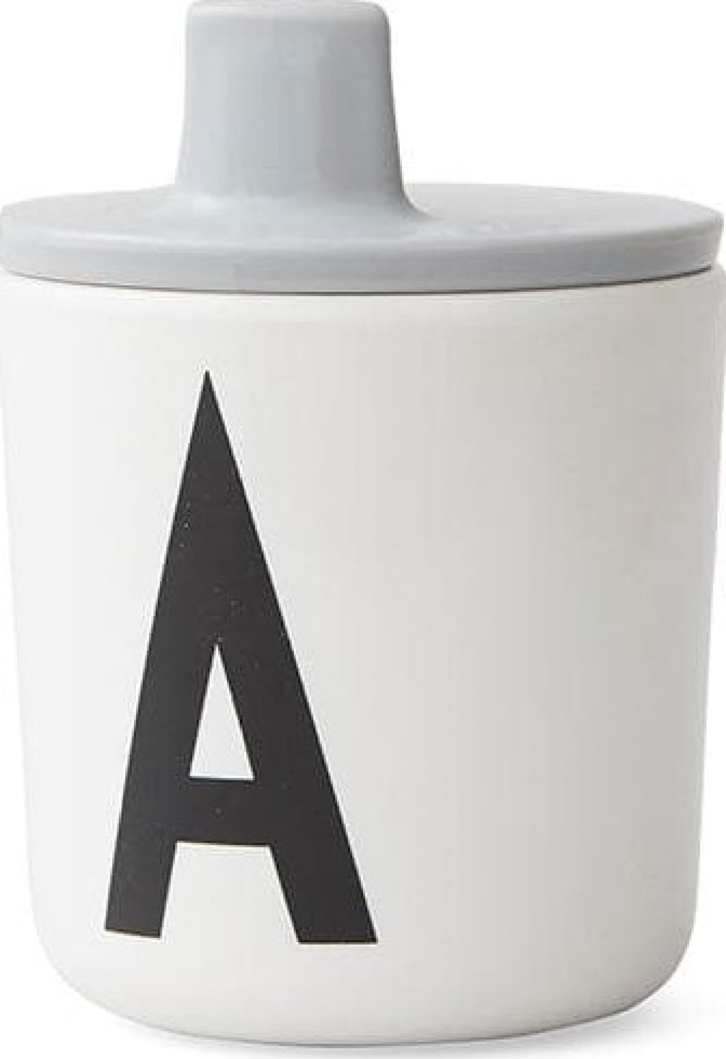 Design Letters Drinking Lid for Abc Melamine Cups, Gray