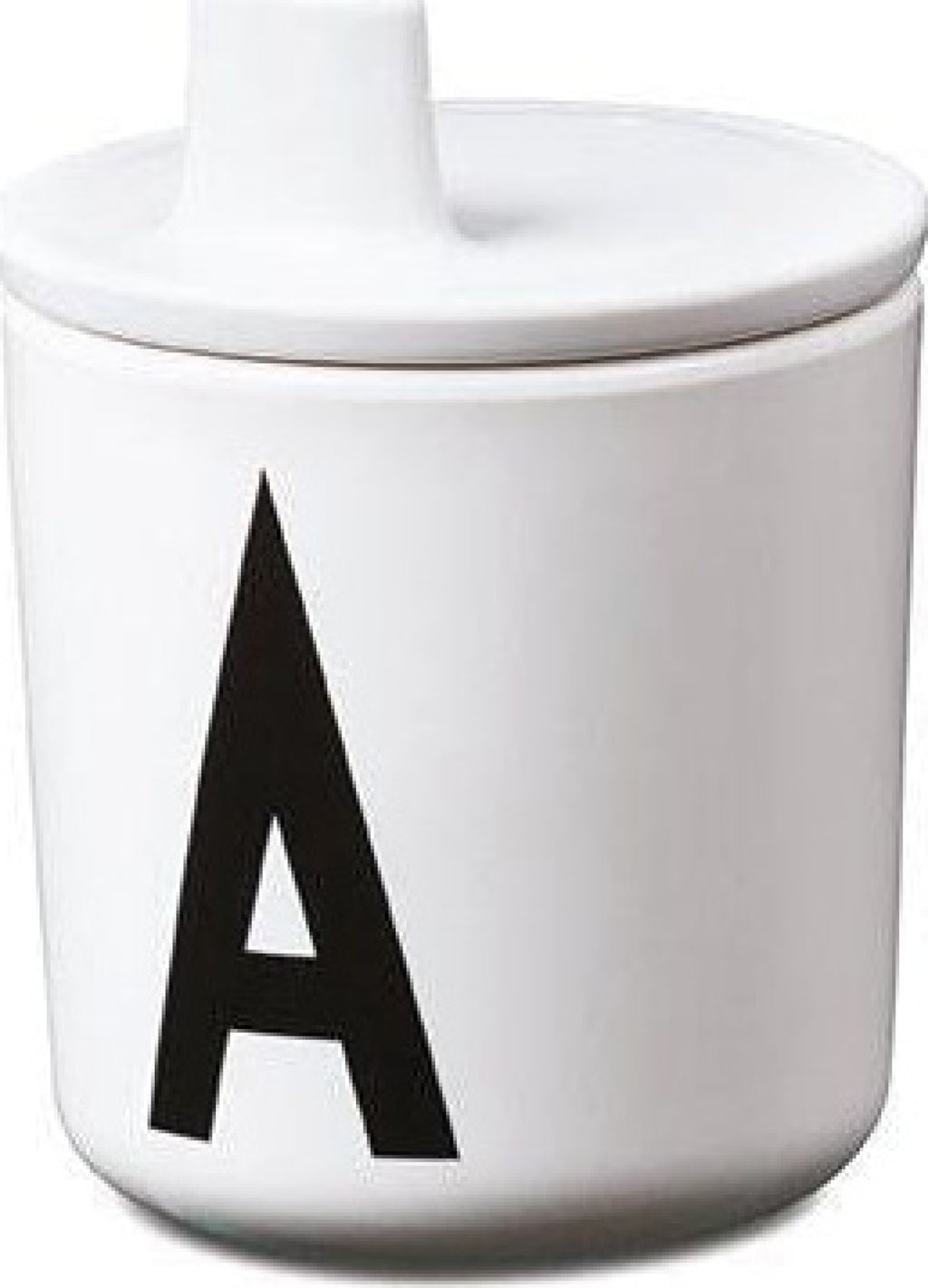 Design Letters Drinking Lid for ABC Melamine Cups, White