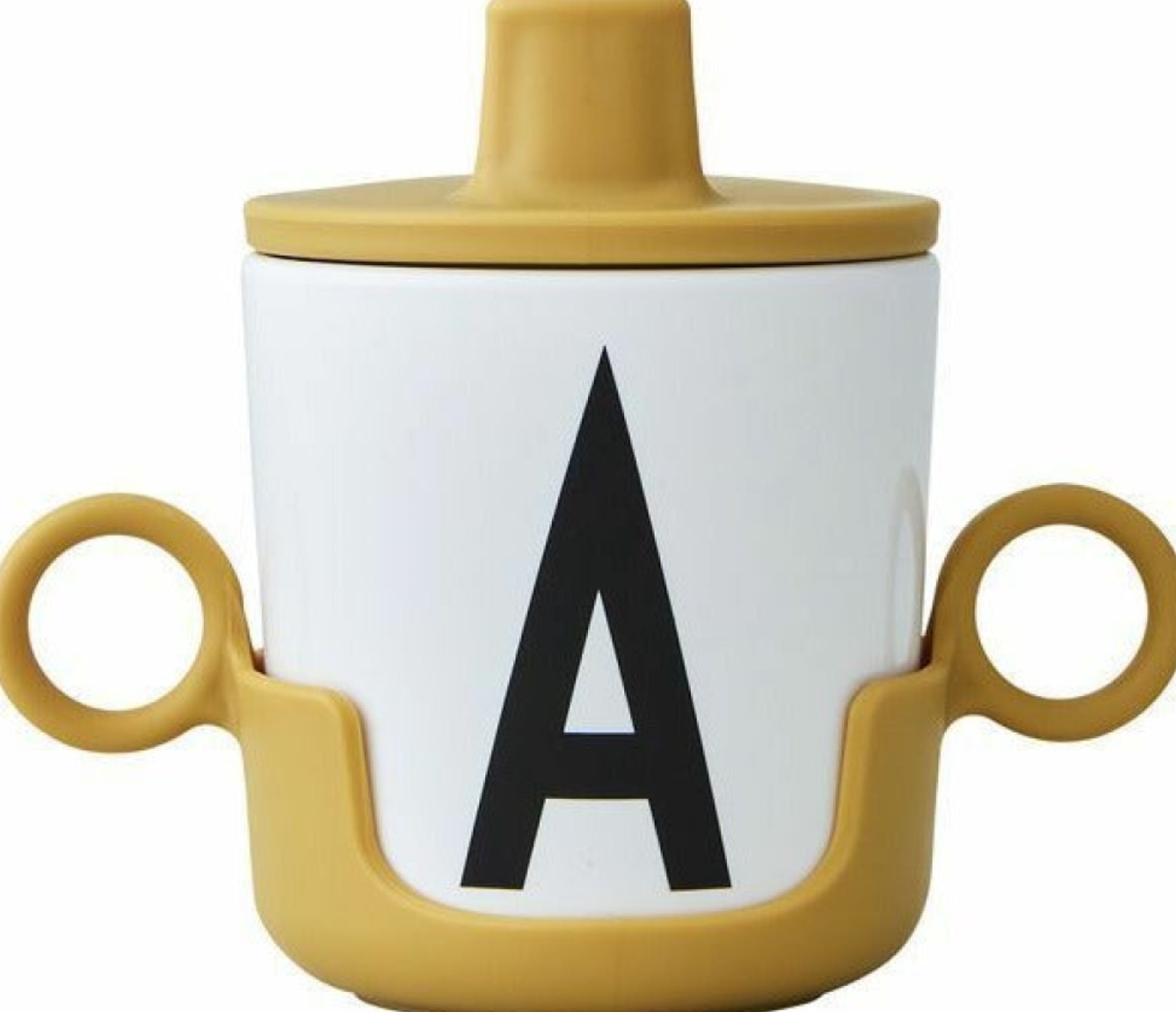 Design Letters Cup Handle for Melamine Cup, Mustard