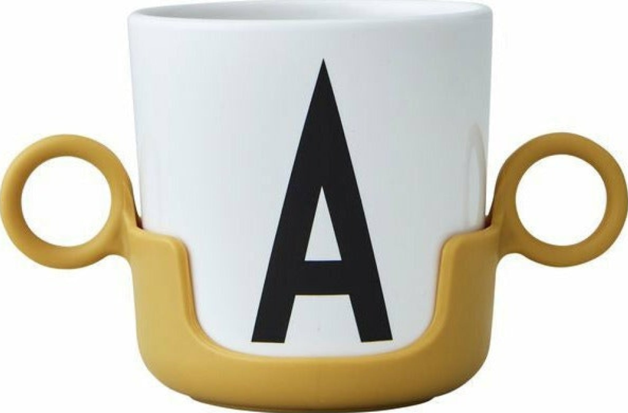 Design Letters Cup Handle for Melamine Cup, Mustard