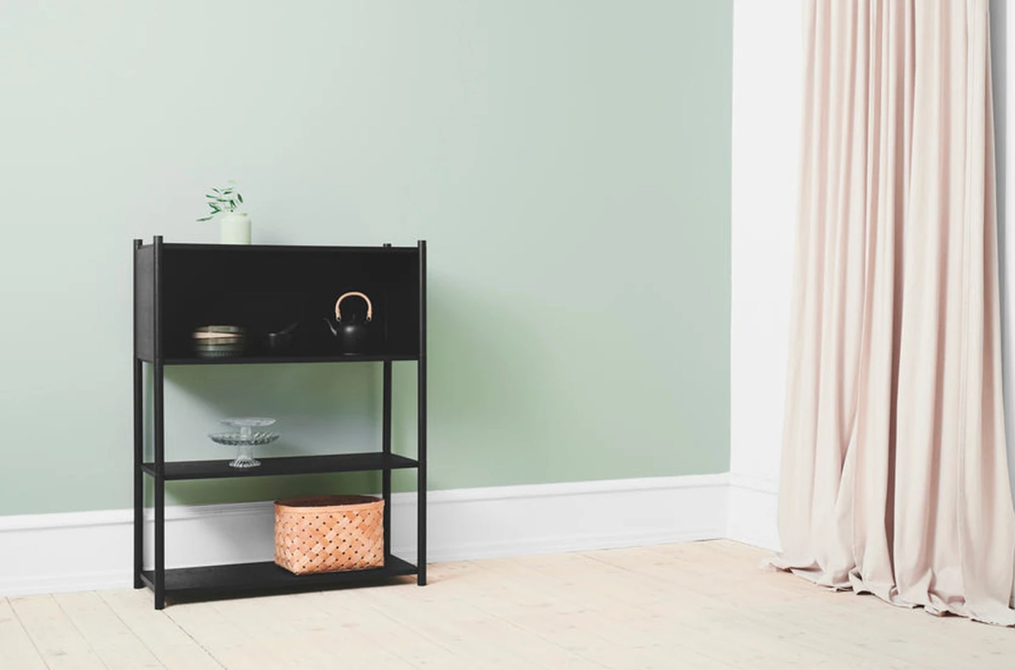 Gejst Sceene Modular Shelf 119 Cm Black Oak Bookcase Storage Unit