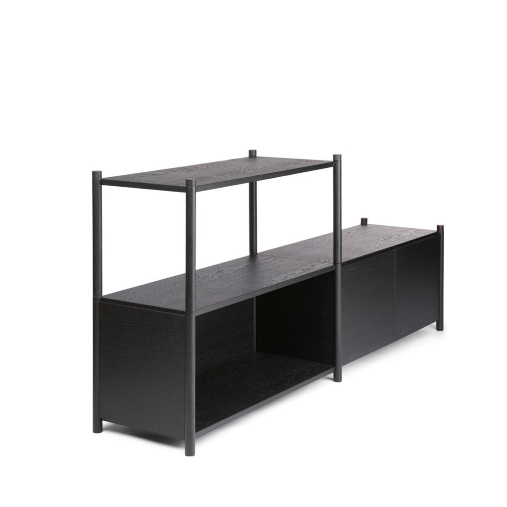 Gejst Sceene Shelf D 93 Cm – Modular Black Oak Bookcase (3 Modules)