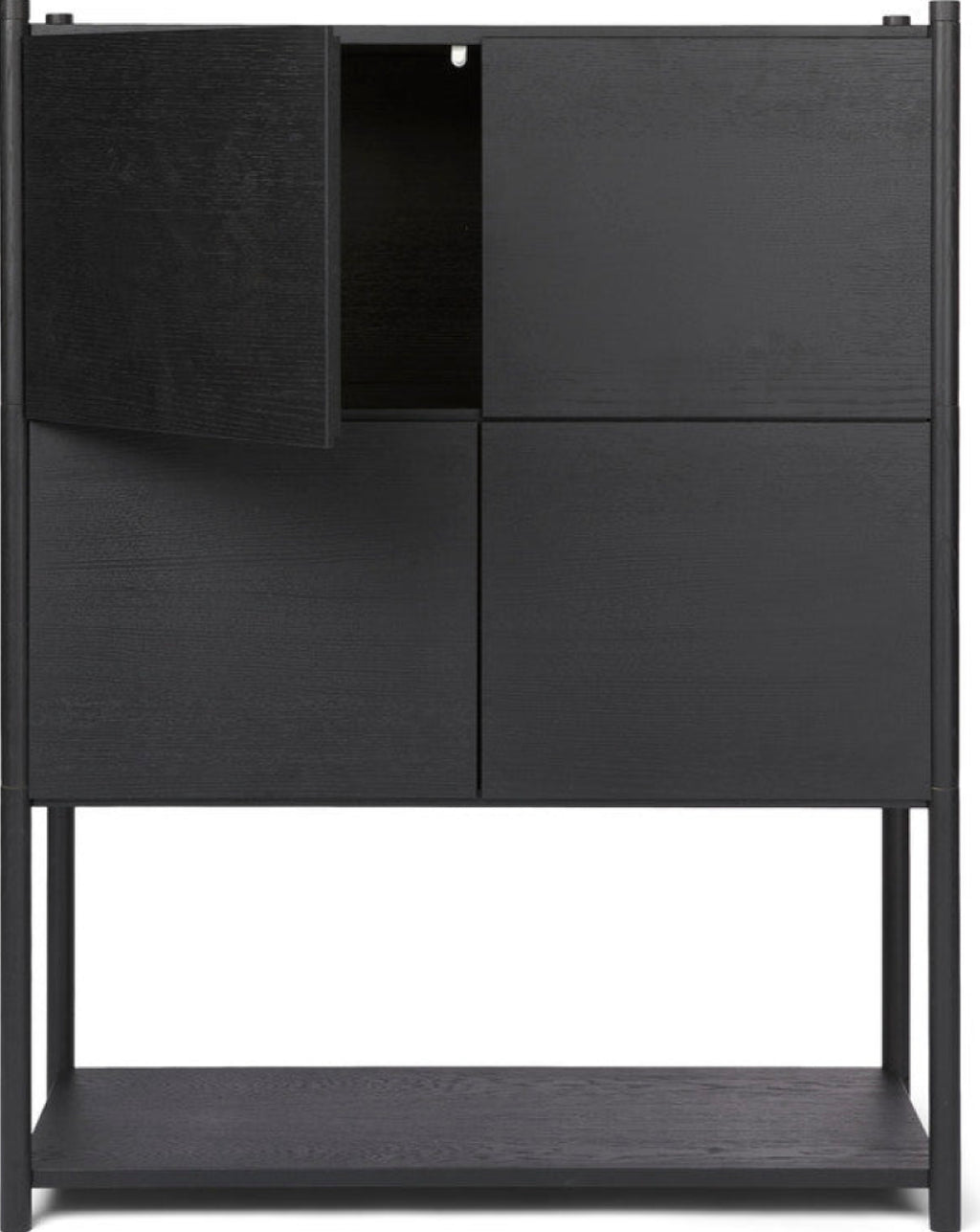 Gejst Sceene Shelf E 93cm Black Oak Bookcase — Modular Wall Shelf