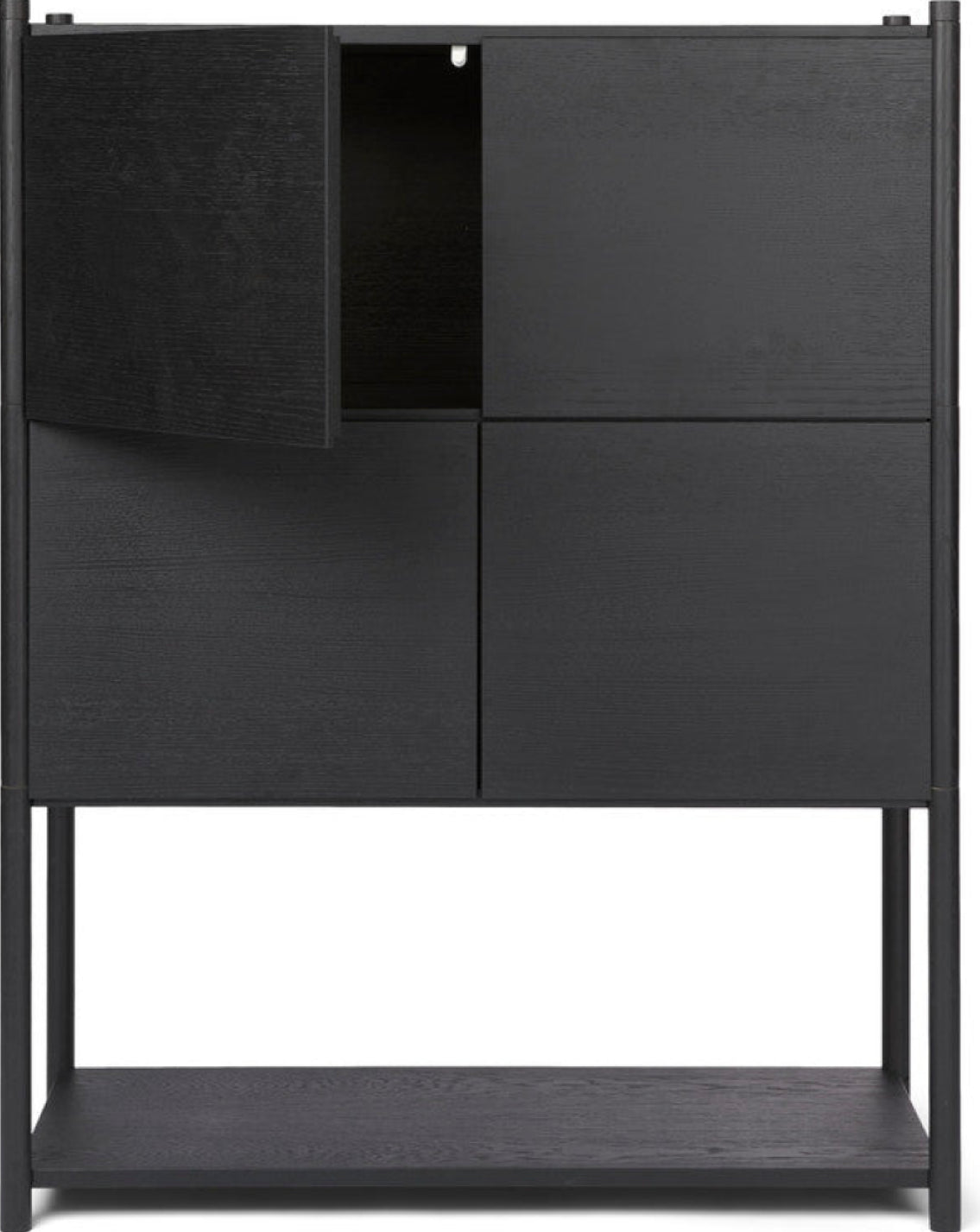 Gejst Sceene Shelf E 93cm Black Oak Bookcase — Modular Wall Shelf