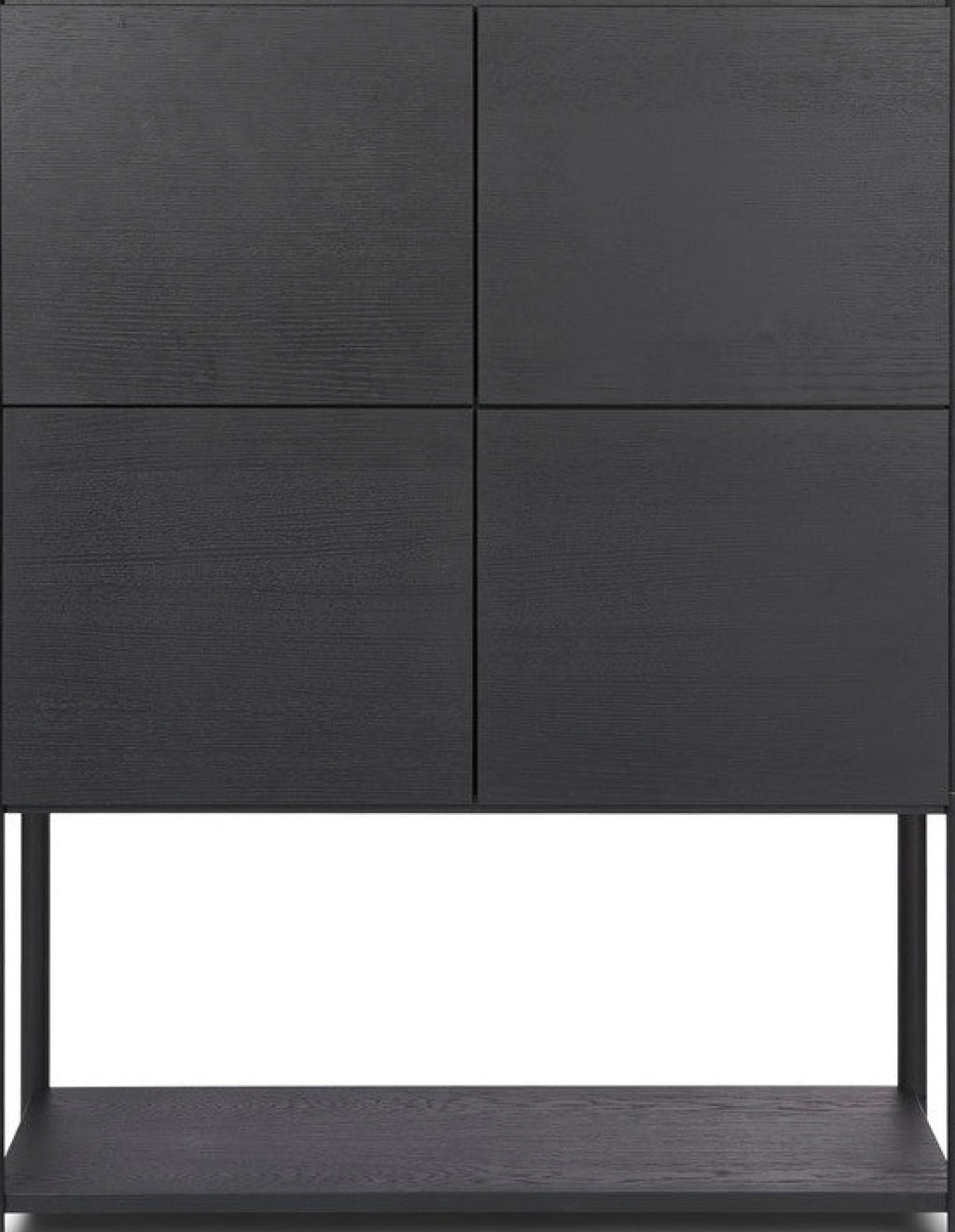 Gejst Sceene Shelf E 93cm Black Oak Bookcase — Modular Wall Shelf