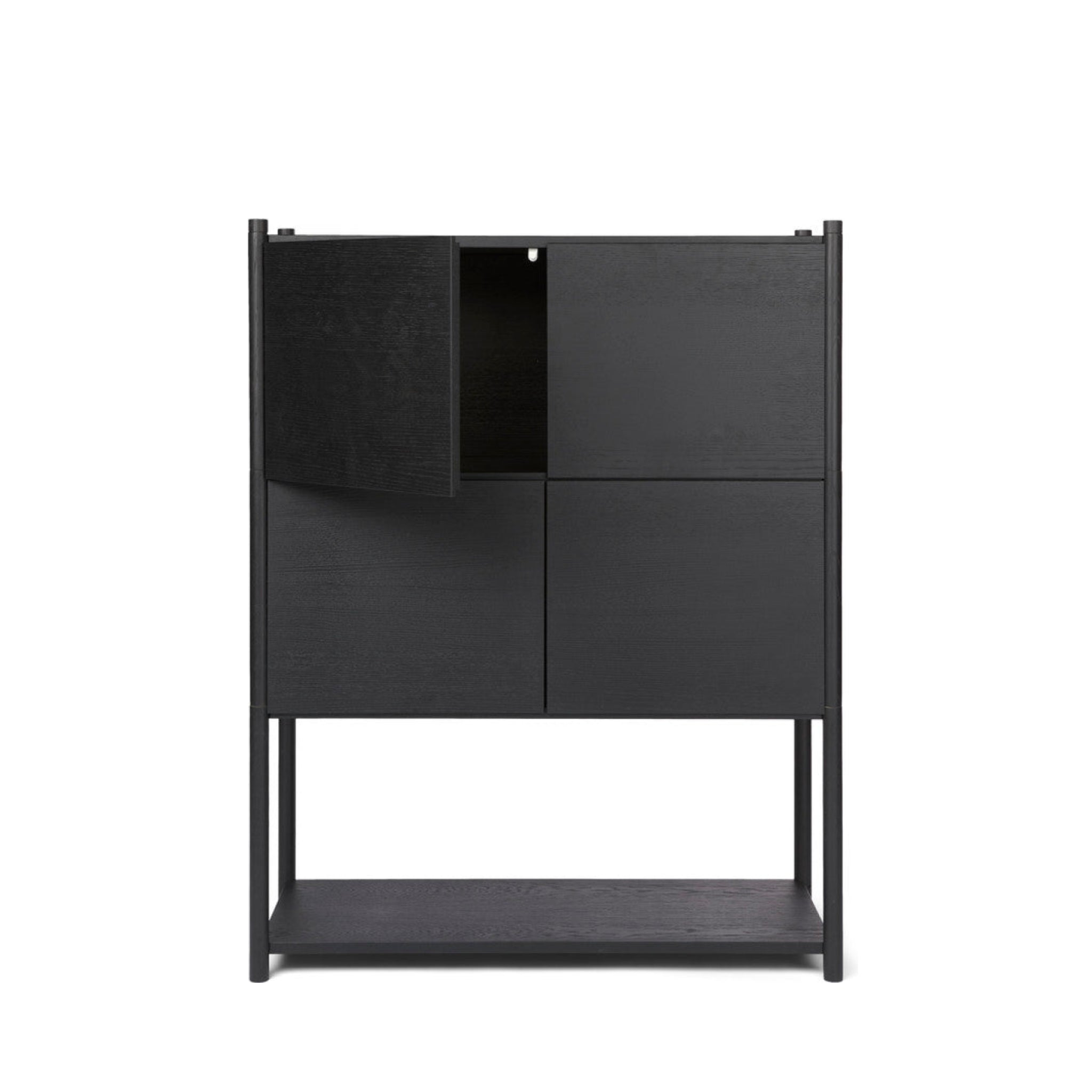 Gejst Sceene Shelf E 93cm Black Oak Bookcase — Modular Wall Shelf