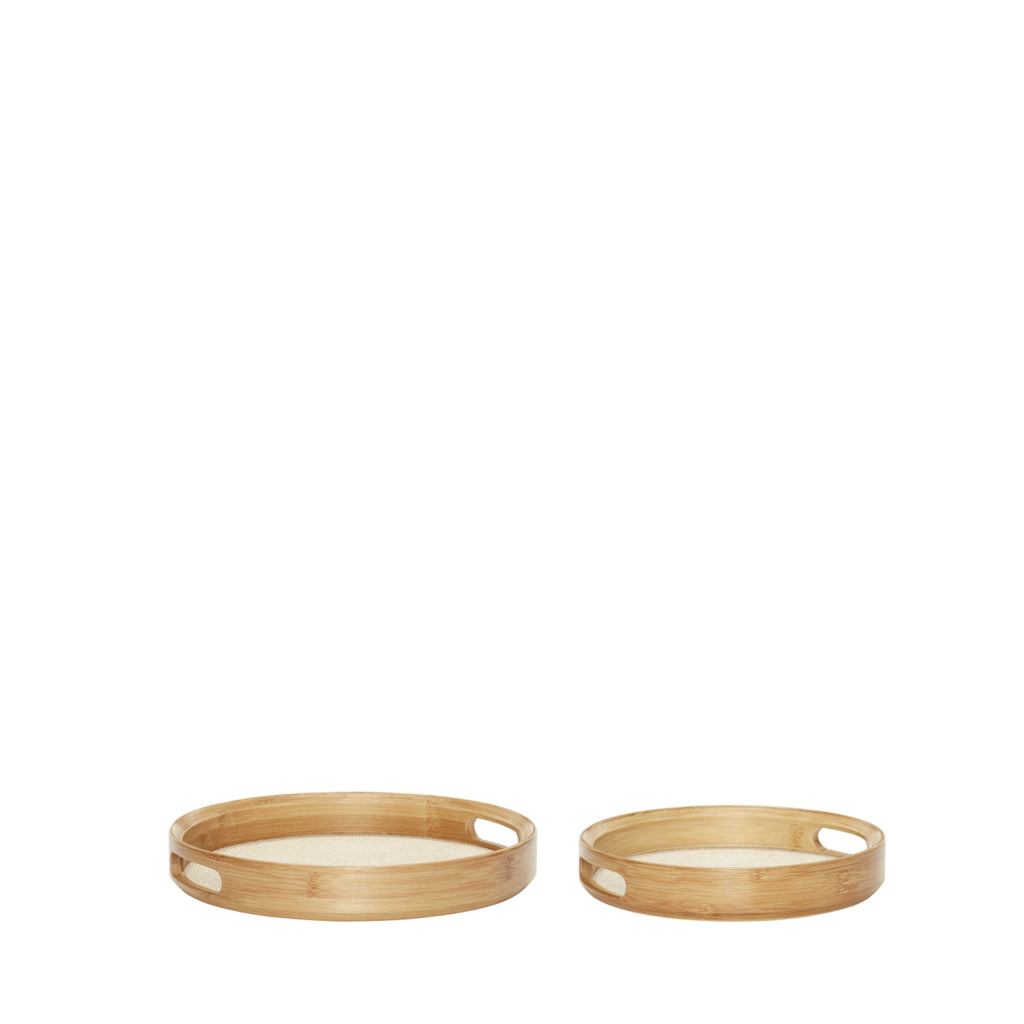Hübsch Canvas Trays (Set Of 2), Round
