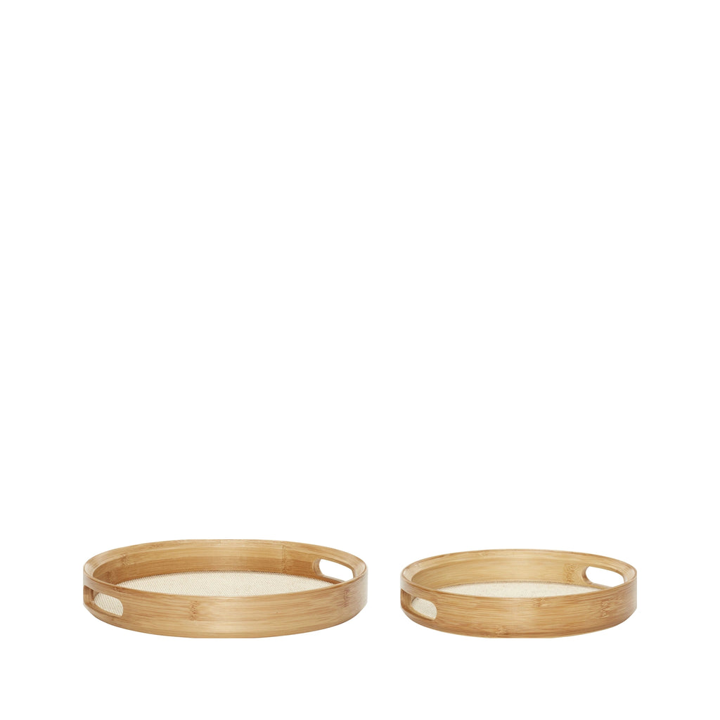 Hübsch Canvas Trays (Set Of 2), Round