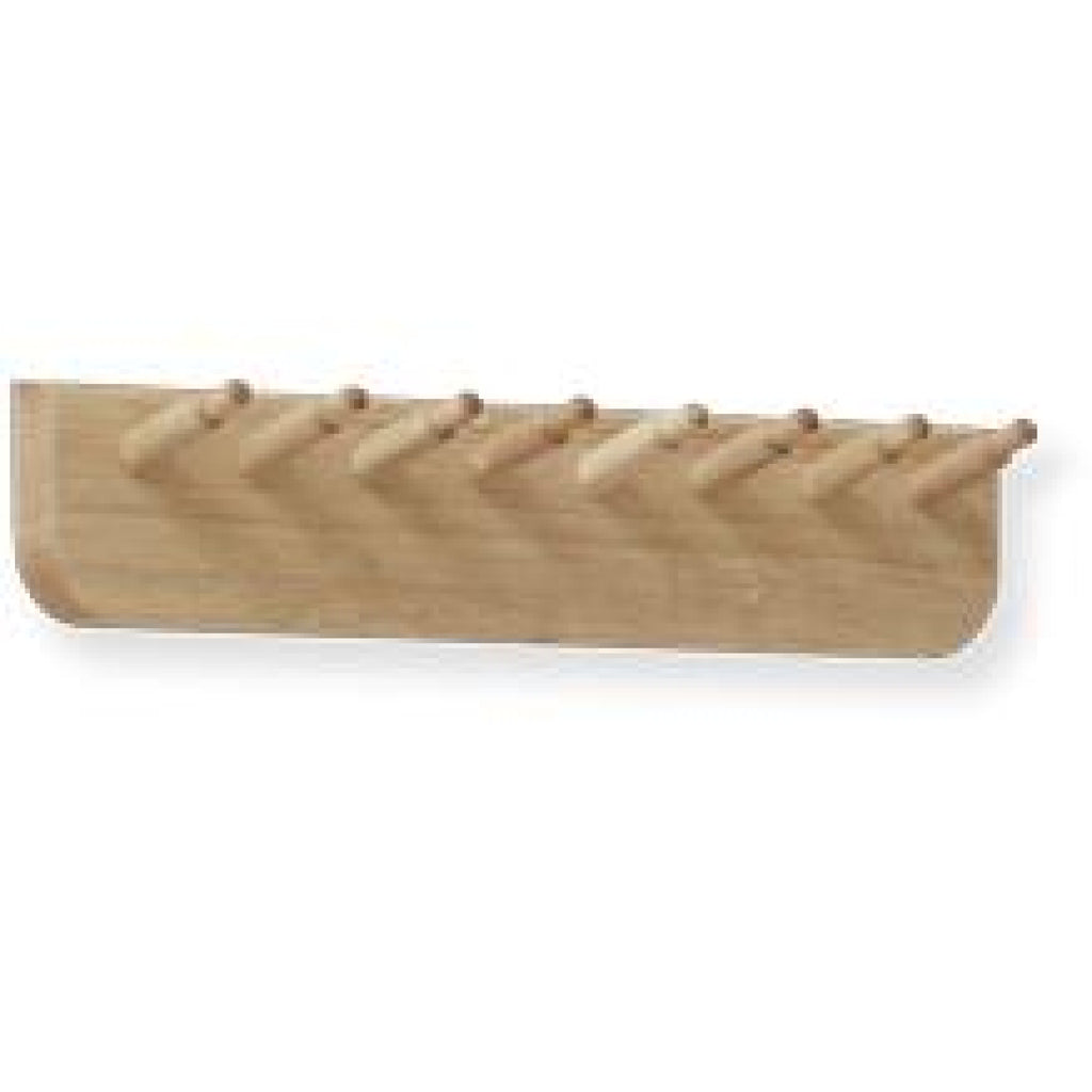 Form & Refine Echo 40cm Coat Rack – White Oiled Oak, Multi-purpose