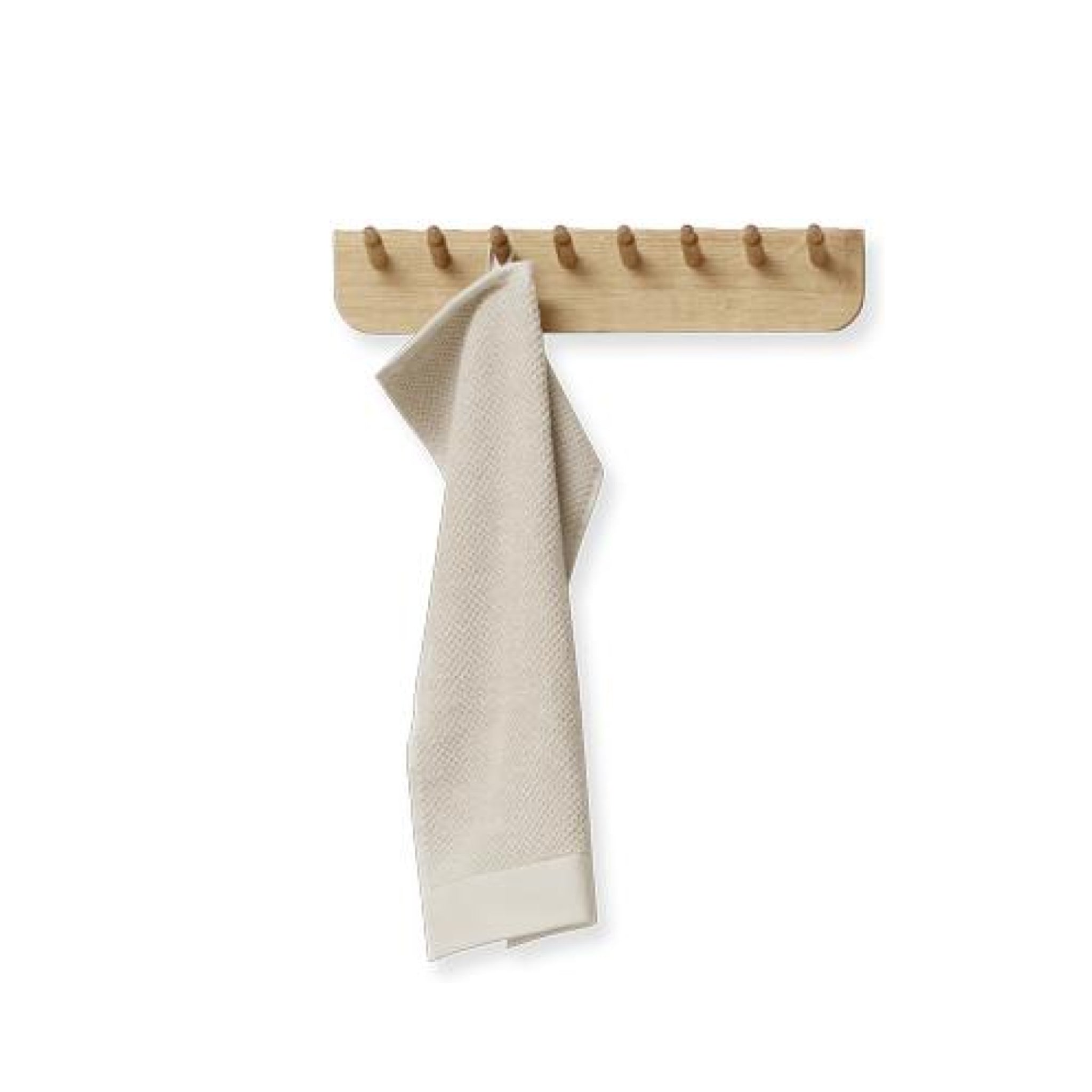 Form & Refine Echo 40cm Coat Rack – White Oiled Oak, Multi-purpose