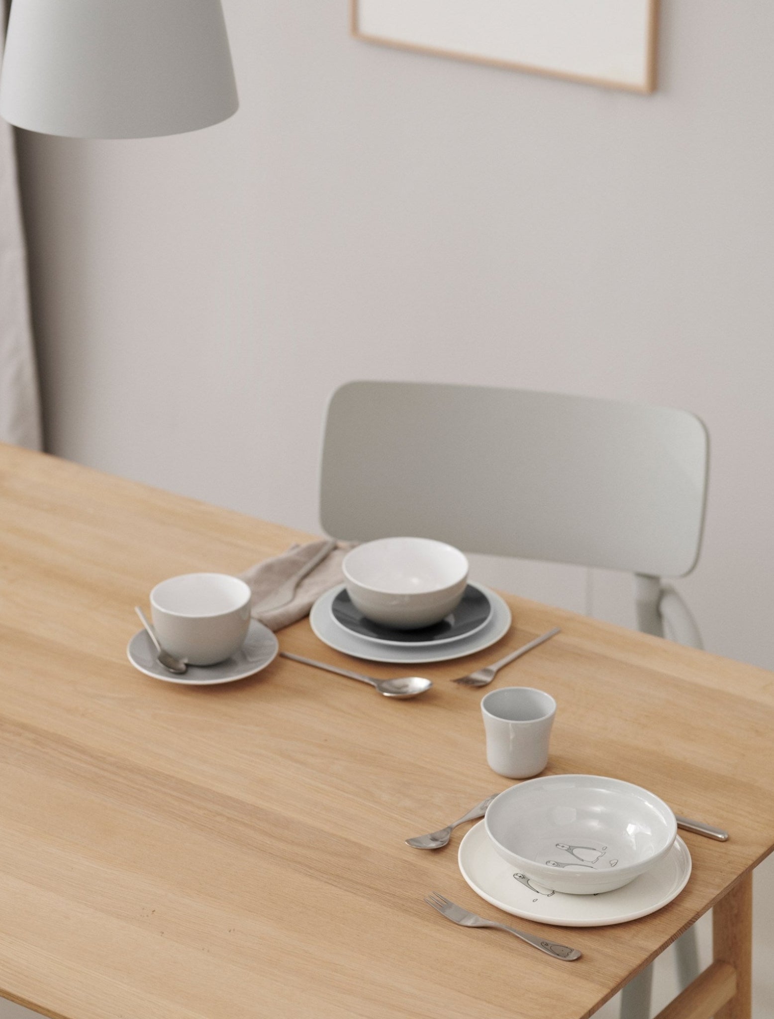 Stelton Pingo Children's Tableware Set With Pingo, Grey