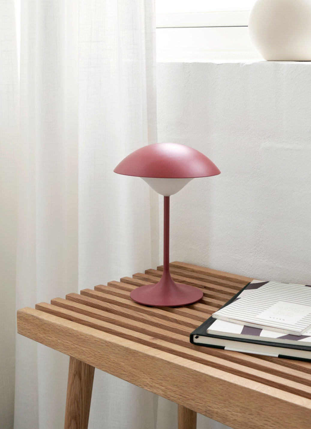Spring Copenhagen Eclipse Table Lamp, Ruby Red