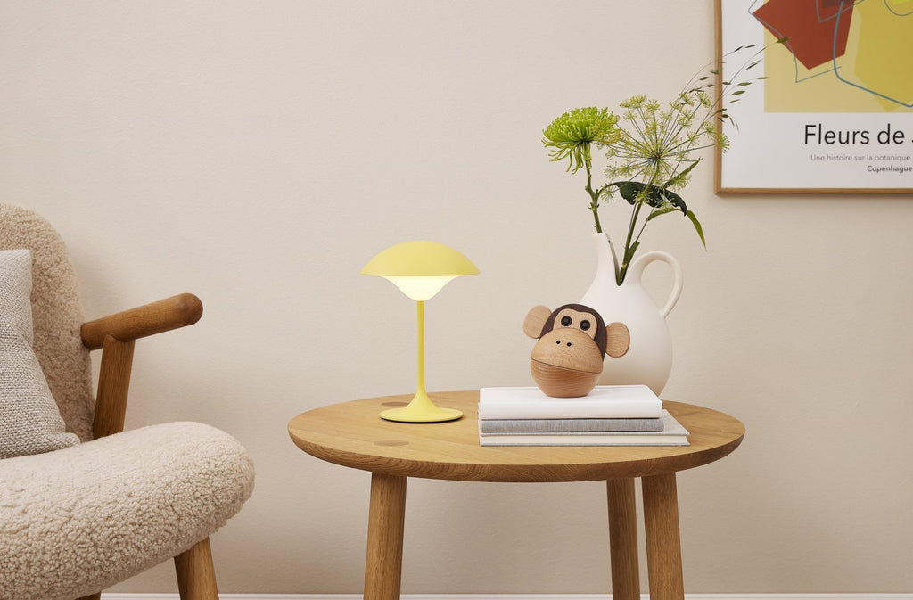 Spring Copenhagen Eclipse Table Lamp, Pale Yellow