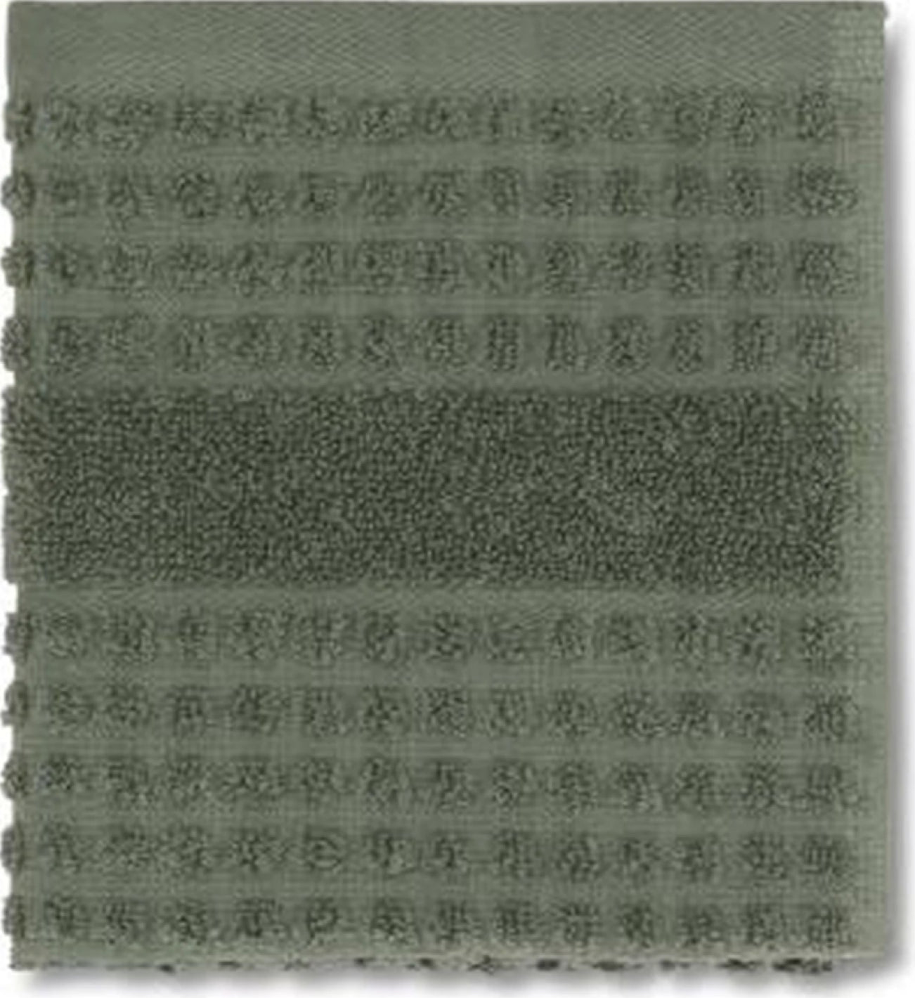 Juna Check Washcloth Dark Green, 30x30 Cm