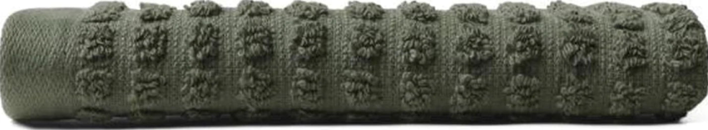 Juna Check Washcloth Dark Green, 30x30 Cm