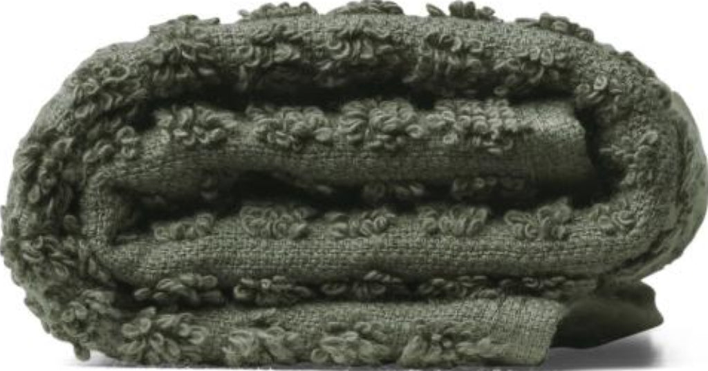 Juna Check Washcloth Dark Green, 30x30 Cm