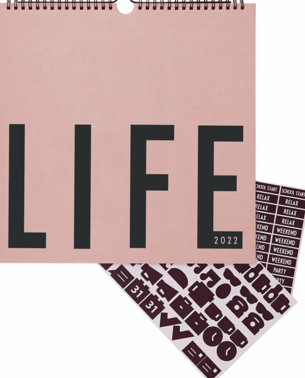 Design Letters Wall Calendar 2022, Nude