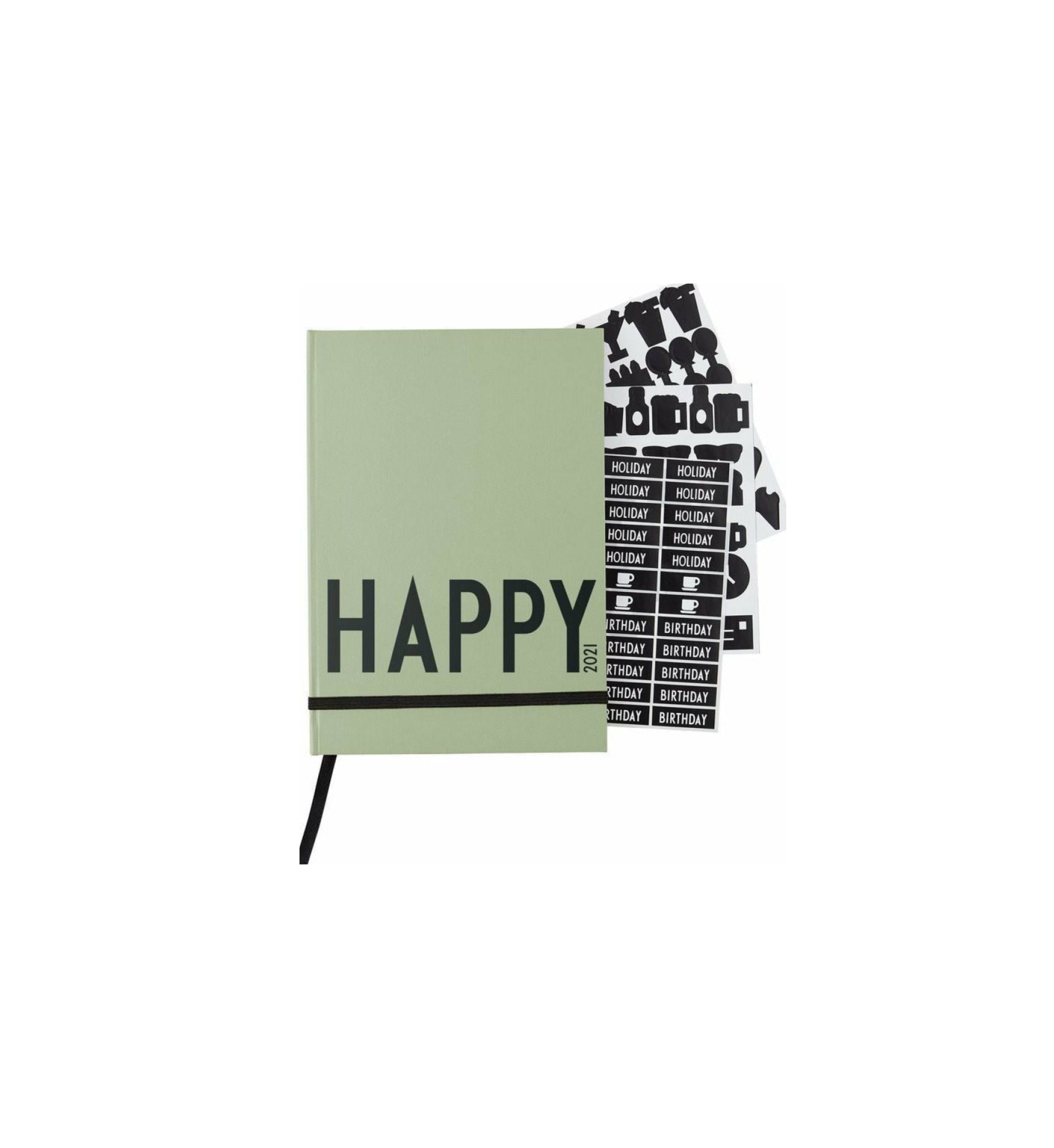 Design Letters Calendar 2021, Dark Green