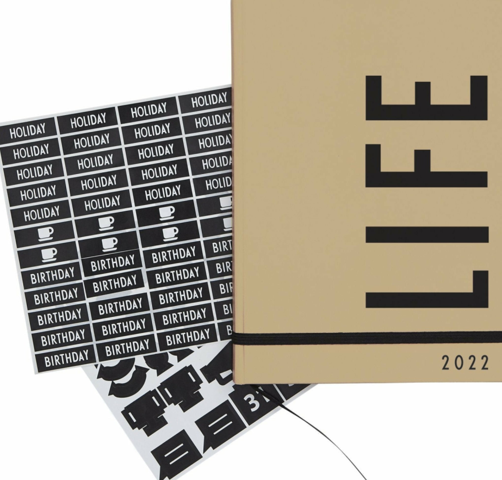 Design Letters Calendar Hardback 2022, beige