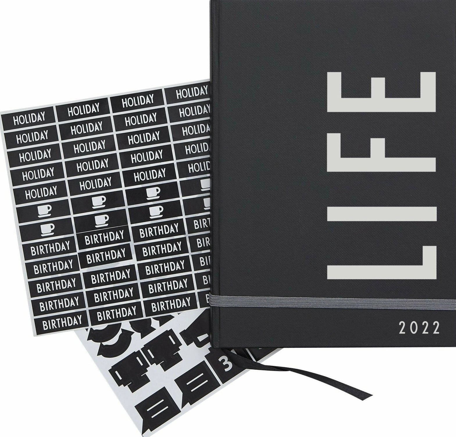 Design Letters Calendar Hardback 2022, Black