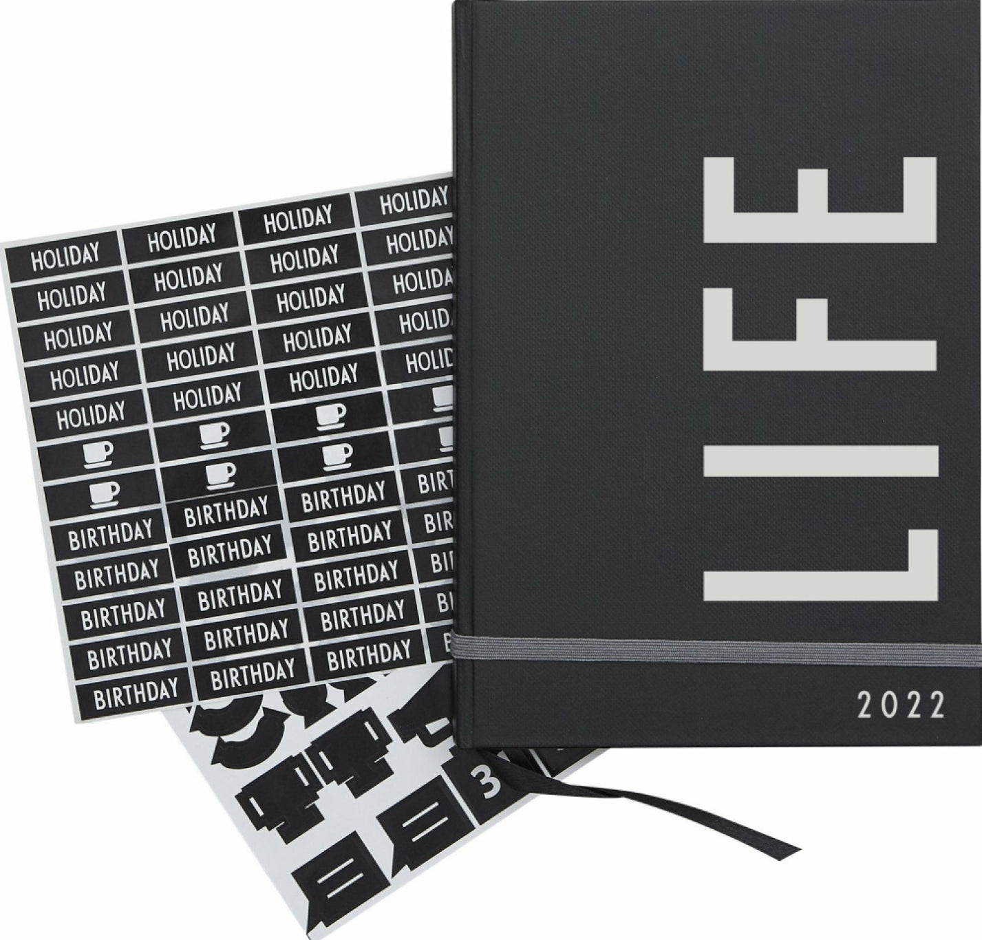 Design Letters Calendar Hardback 2022, Black