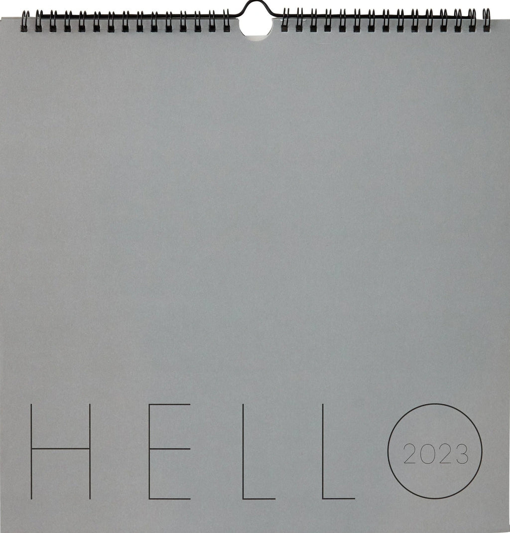 Design Letters Wall Calendar 2023, Cool Gray