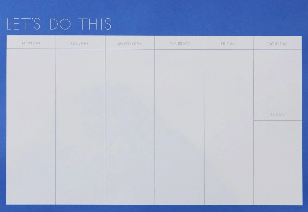 Design Letters Weekly Planner, Cobalt Blue