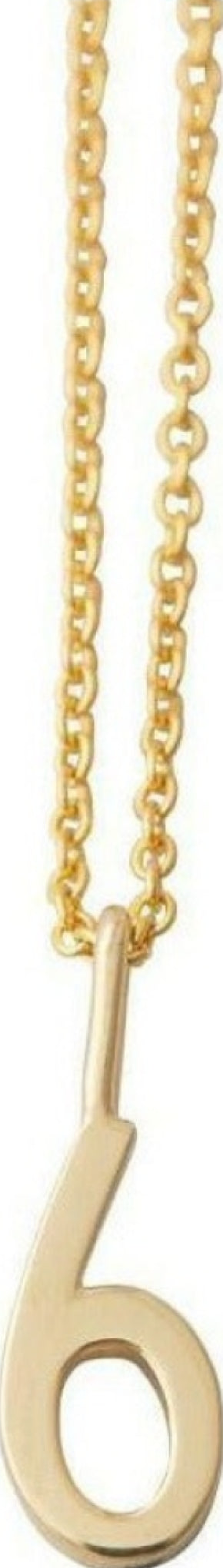 Design Letters Lucky Number counterpart, gold, number 6