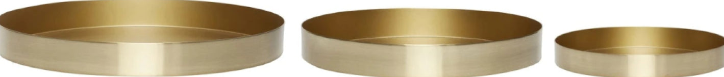 Hübsch Embrace Coaster Metal Brass Set Of 3