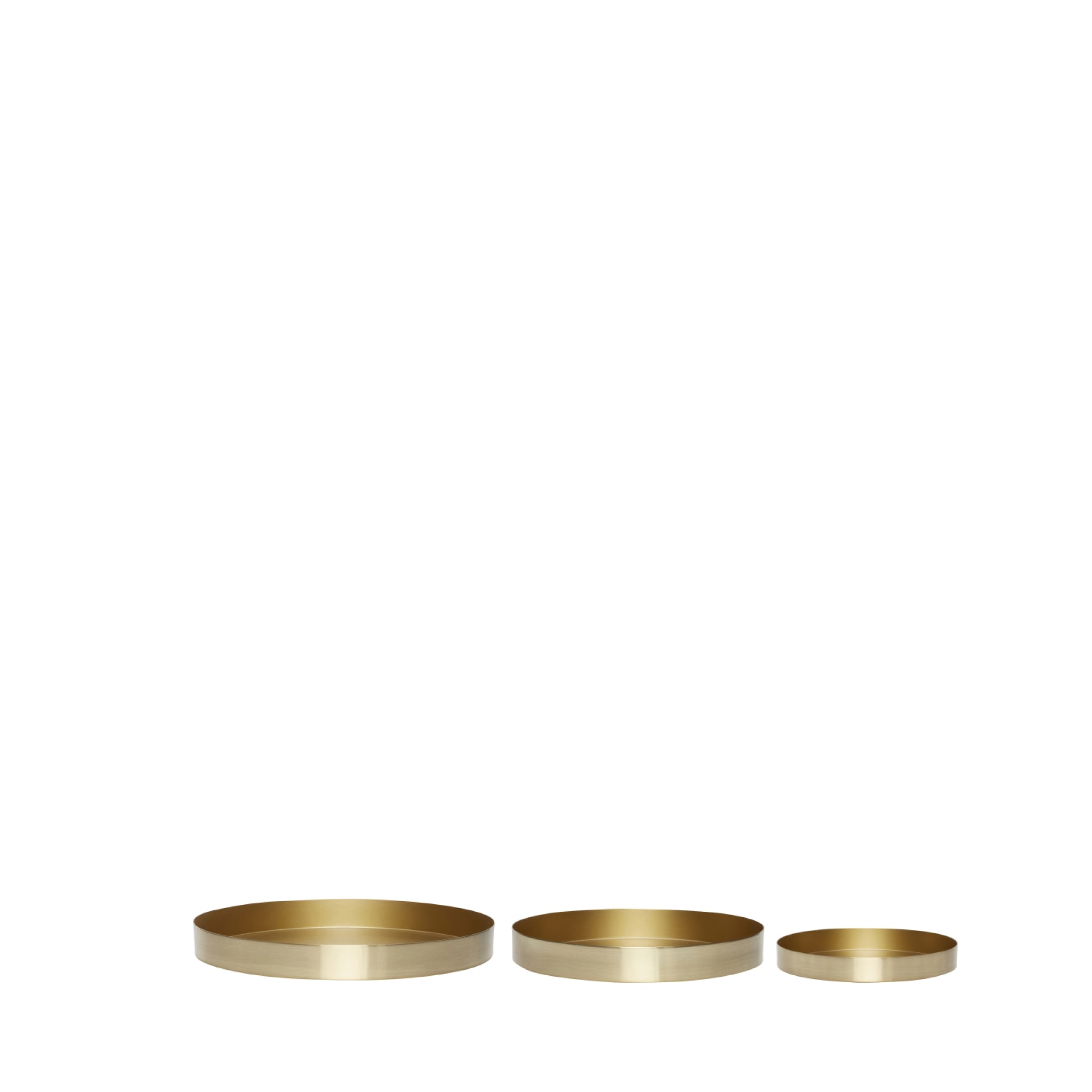 Hübsch Embrace Coaster Metal Brass Set Of 3