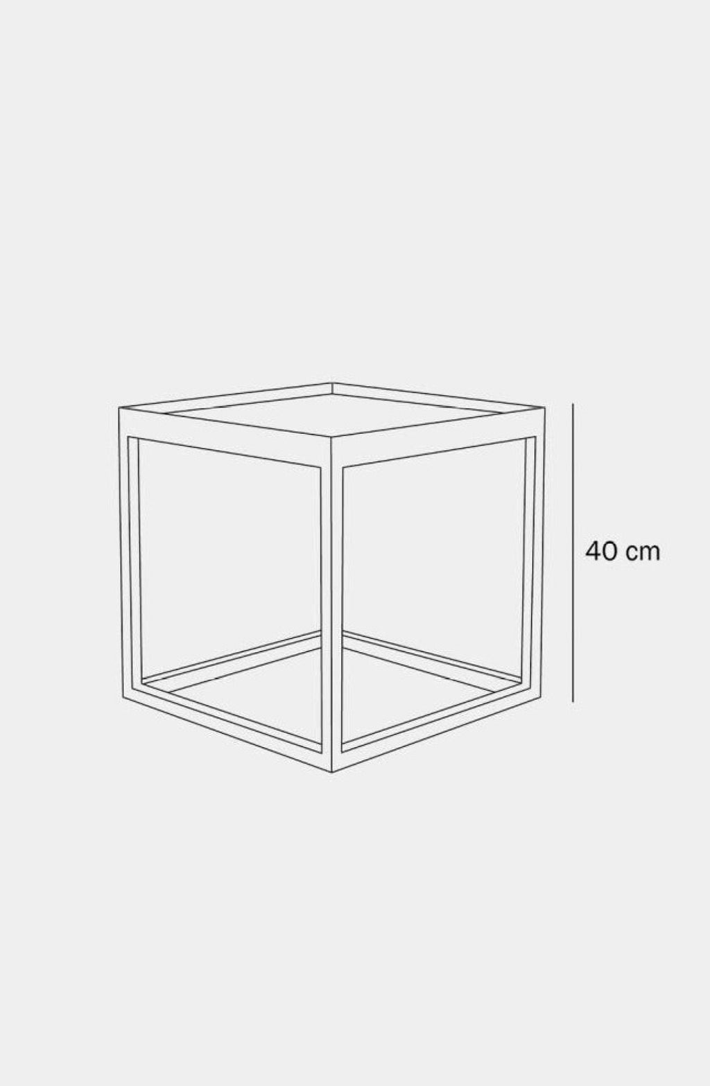 Klassik Studio KØ Cube Side Table Black Oak, Black Marble