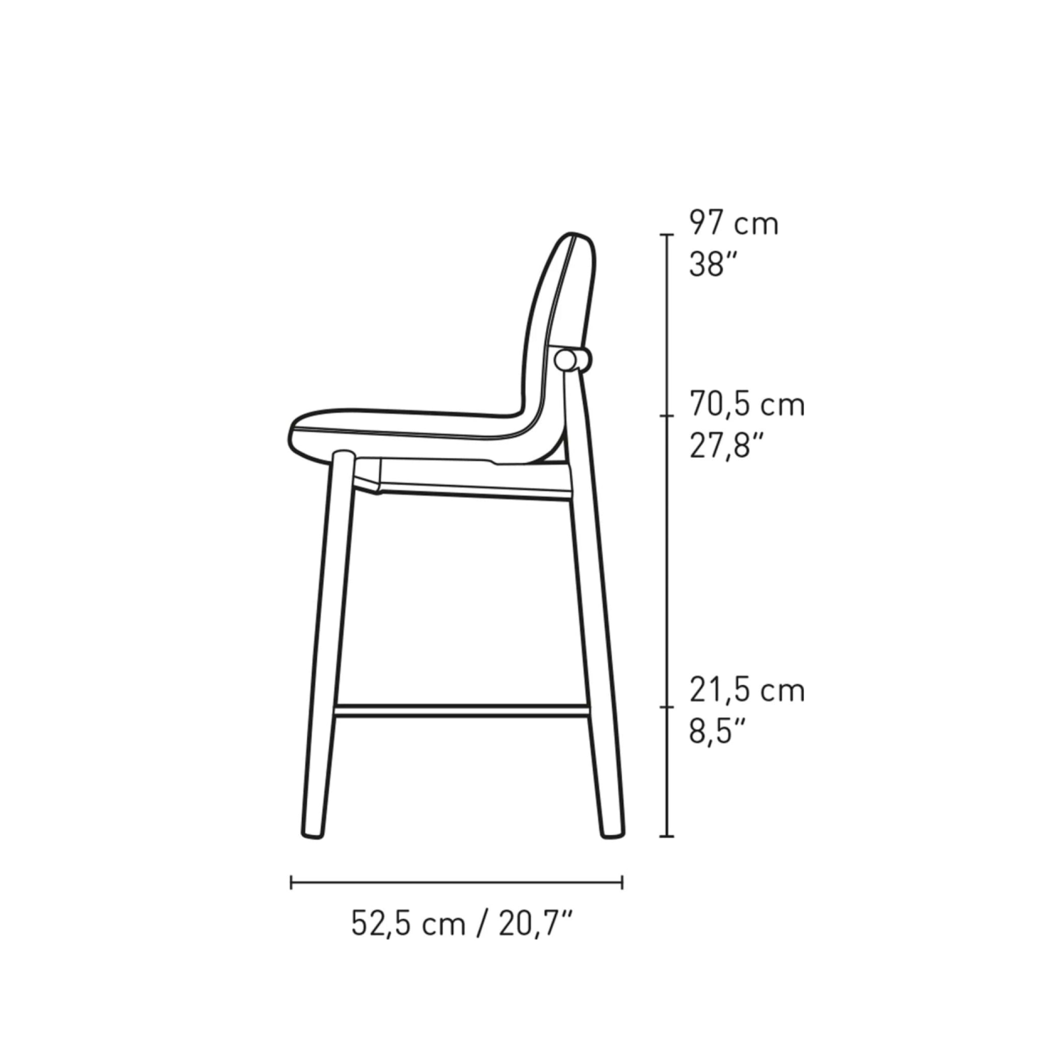 Carl Hansen E007 Embrace Bar Stool Oak Oiled, Mood 03103