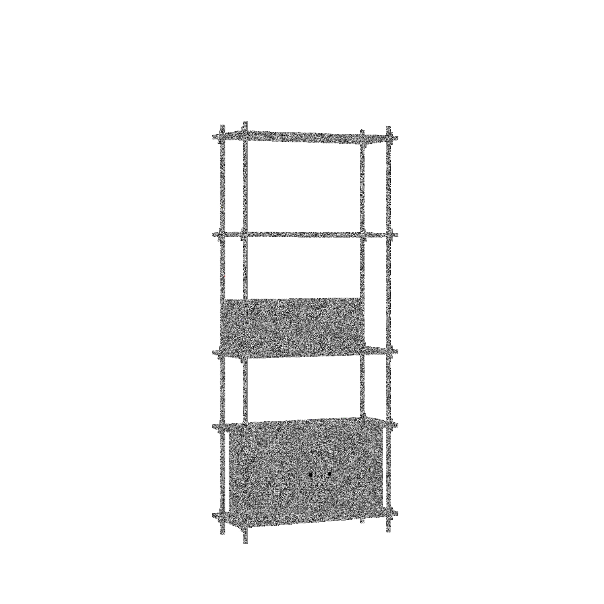 Moebe Shelving Set S.200.1.b, Black Shelves, Black Legs (fsc Mix Credit)