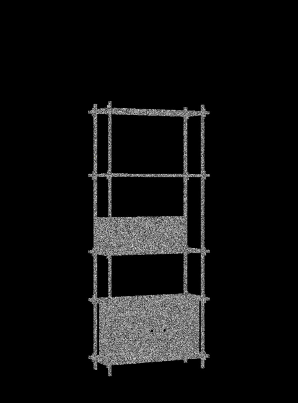 Moebe Shelving Set S.200.1.b, Black Shelves, Black Legs (fsc Mix Credit)