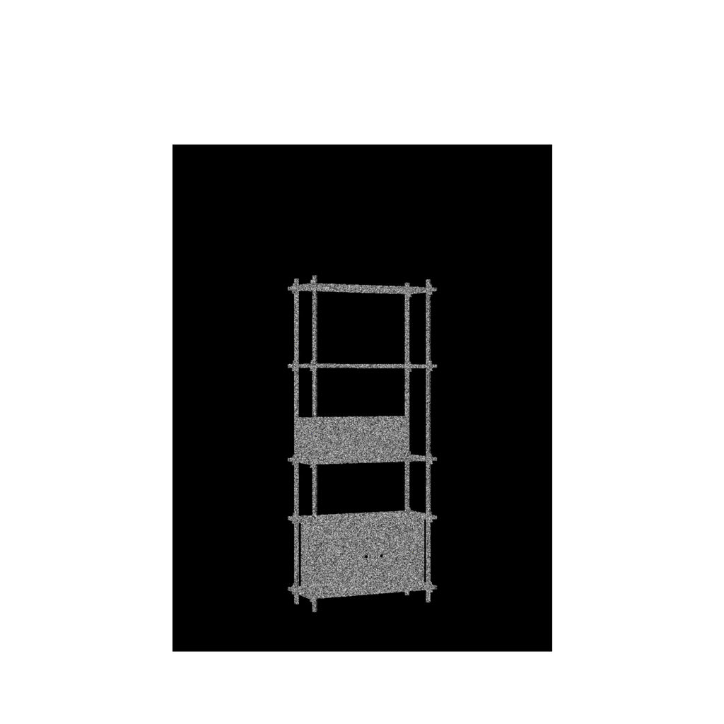 Moebe Shelving Set S.200.1.b, Black Shelves, Black Legs (fsc Mix Credit)
