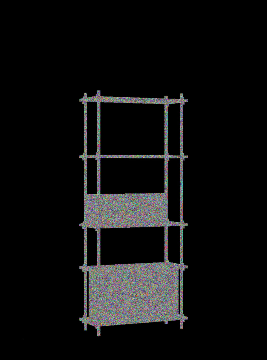 Moebe Shelving Set S.200.1.b, Smoked Oak Shelves, Warm Grey Legs (fsc Mix Credit)