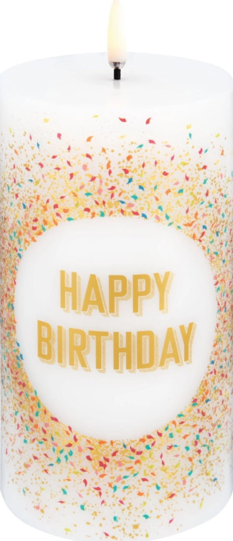 Uyuni Lighting Led Pillar Birthday Candle H 15 Cm, White