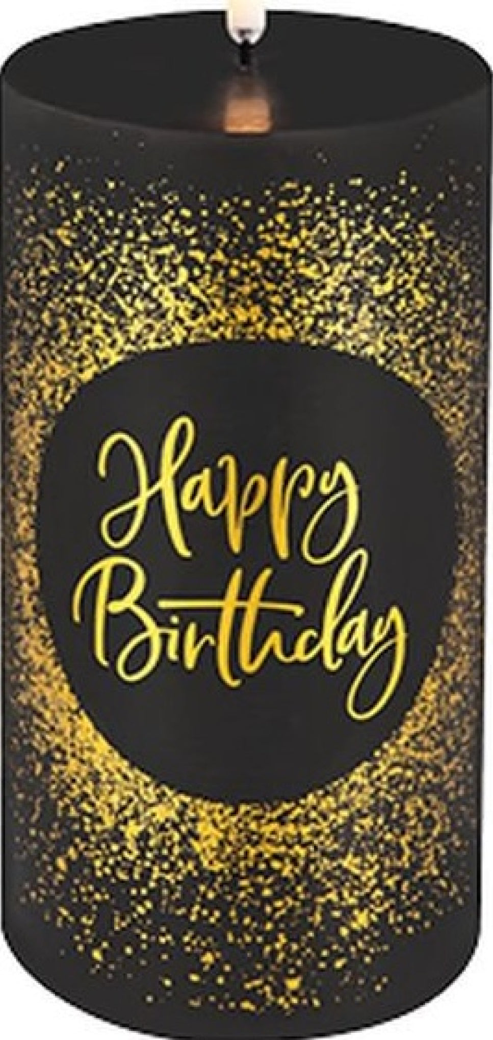 Uyuni Lighting Led Pillar Birthday Candle H 15 Cm, Black