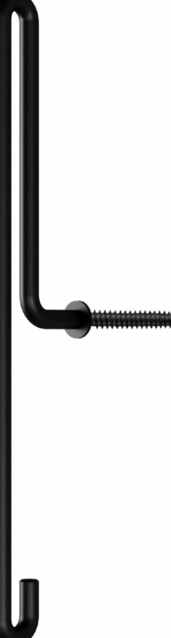 Moebe Large Black Wall Hook - Stylish Steel Coat & Key Hanger