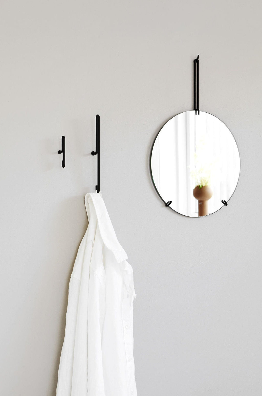 Moebe Large Black Wall Hook - Stylish Steel Coat & Key Hanger