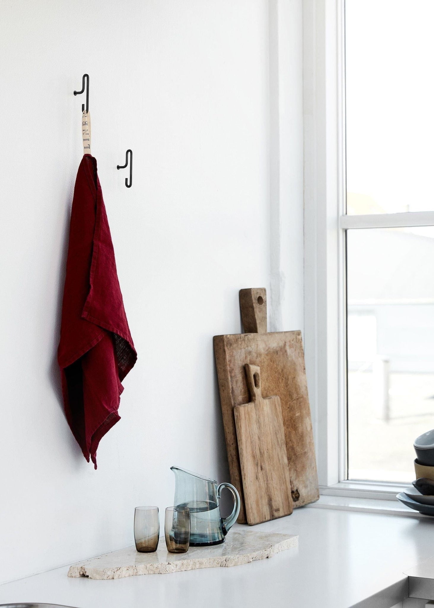 Moebe Large Black Wall Hook - Stylish Steel Coat & Key Hanger