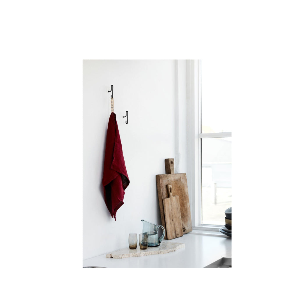 Moebe Large Black Wall Hook - Stylish Steel Coat & Key Hanger