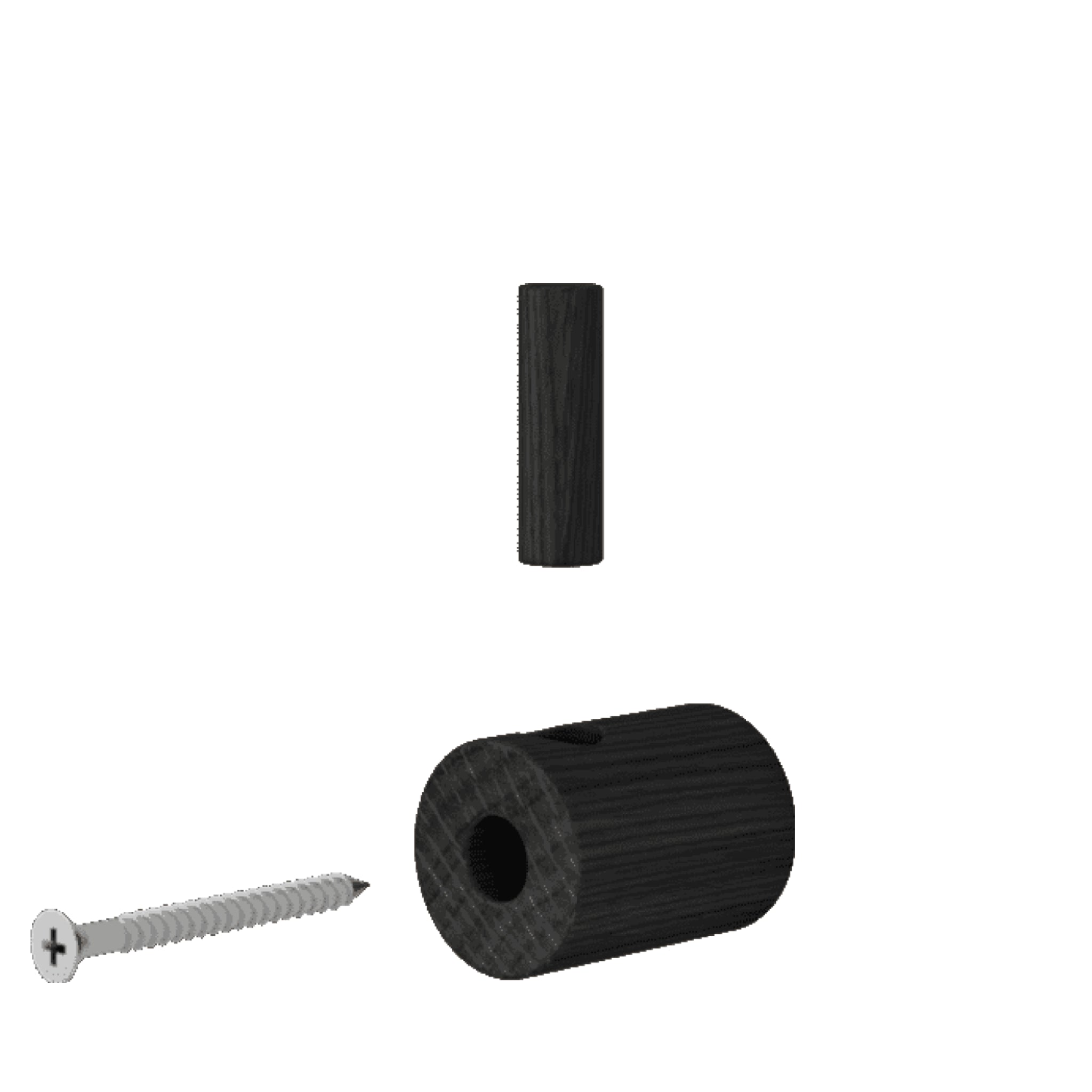 Moebe Black Oak Wall Hook: Stylish, Hidden-Screw Design for Any Décor