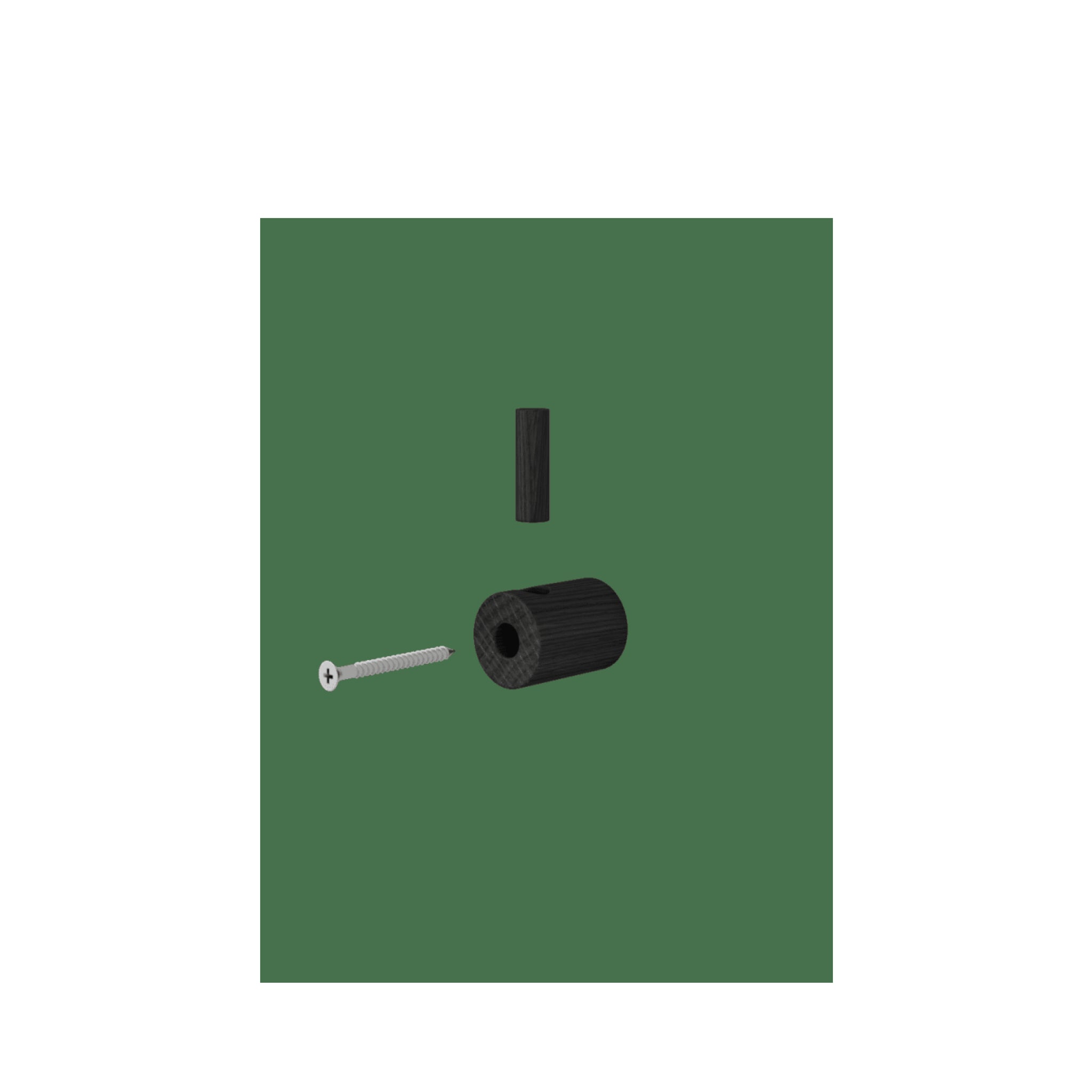 Moebe Black Oak Wall Hook: Stylish, Hidden-Screw Design for Any Décor