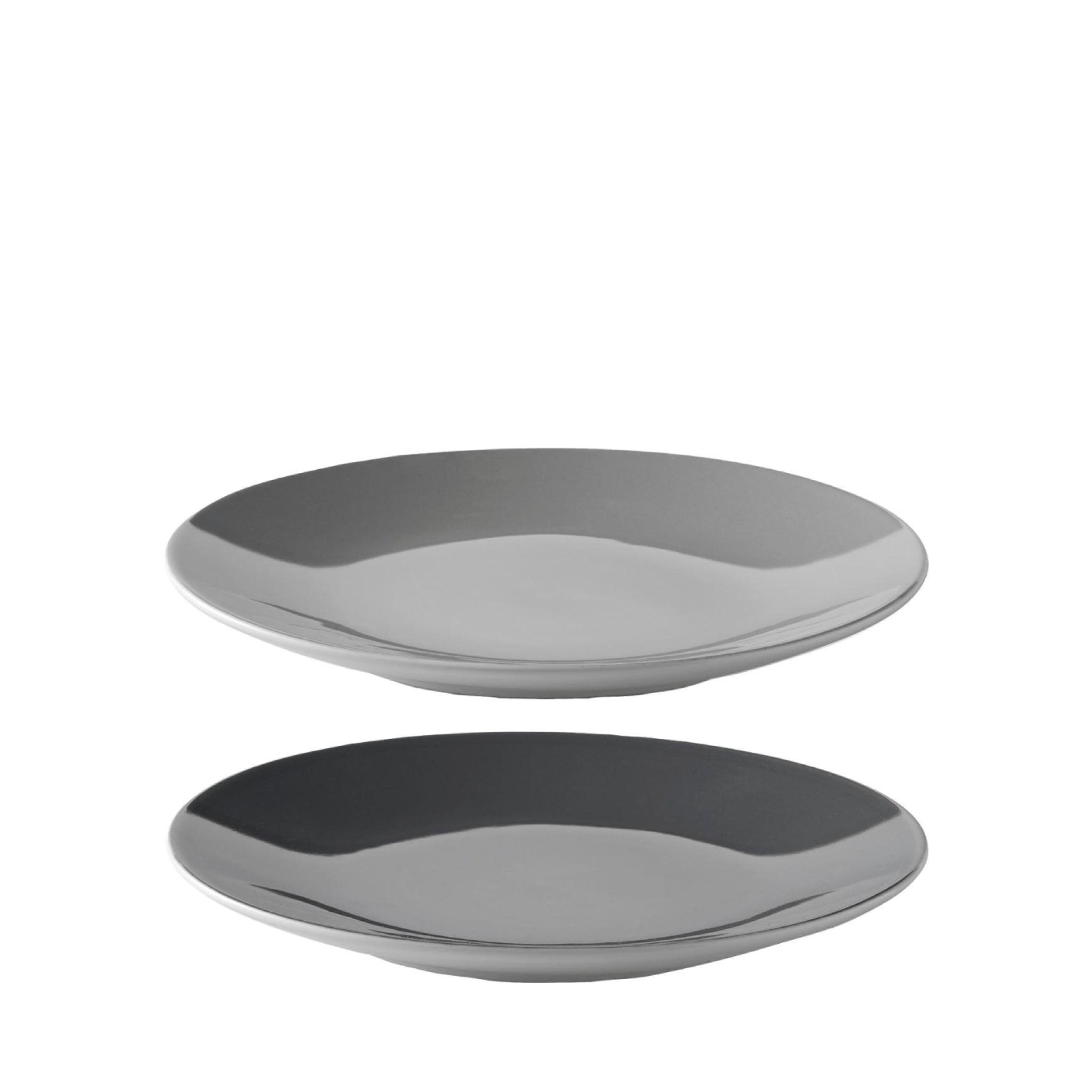 Stelton Emma Plate Set Of 2 ø 18 Cm, Grey