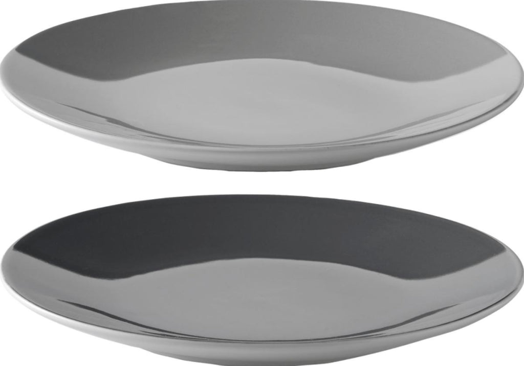 Stelton Emma Plate Set Of 2 ø 18 Cm, Grey